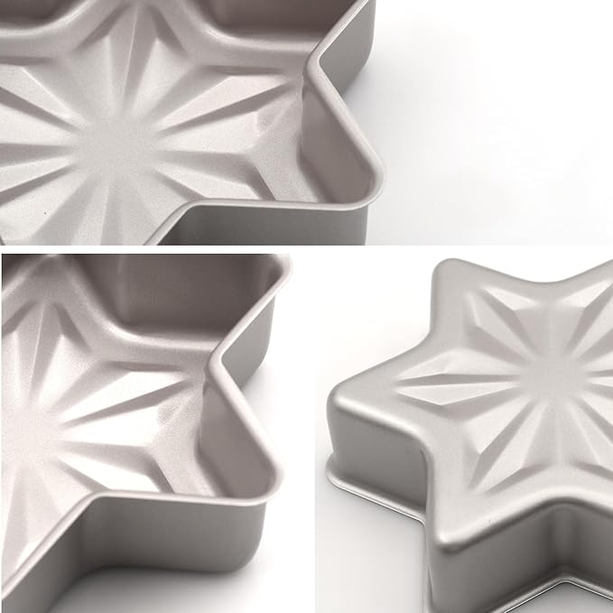 Mini Star-Shaped Cake Pan, Non-stick Star-shaped Baking Pan Durable Cake Mold for Baking Cakes Brownies Baking Mold Oven and Mircowave Safe