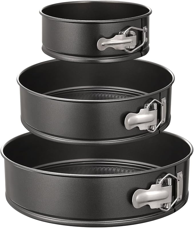 Springform mold 3-piece set Non-stick leak-proof round cake mold set contains 3 pieces 6 inches 8 inches 10 inches